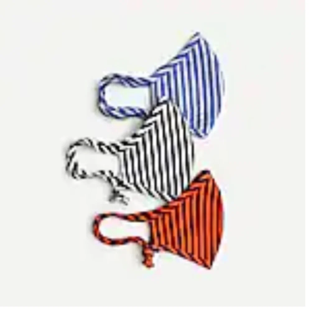J CREW KIDS PACK OF THREE NONMEDICAL KNIT FACE MASKS.